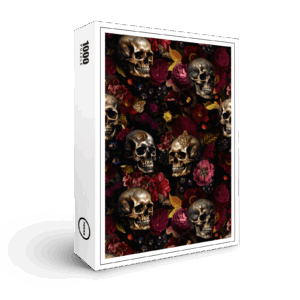 raxxa Premium-Puzzle: Vintage-Gothic- Schädelgeheimnisse enthüllt