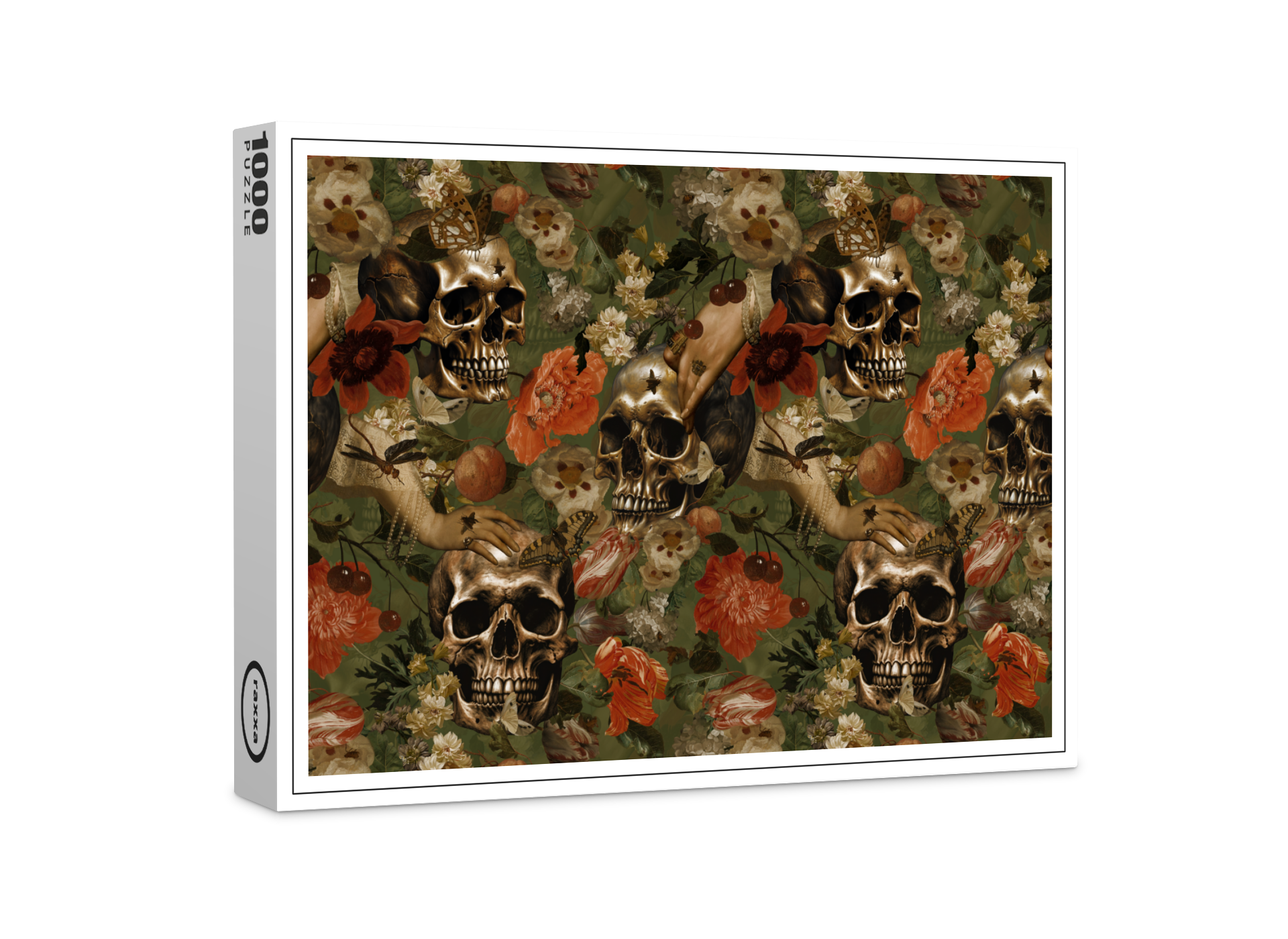 raxxa Premium-Puzzle: Gothic Vintage- Mystische Opulente Schädelwelten