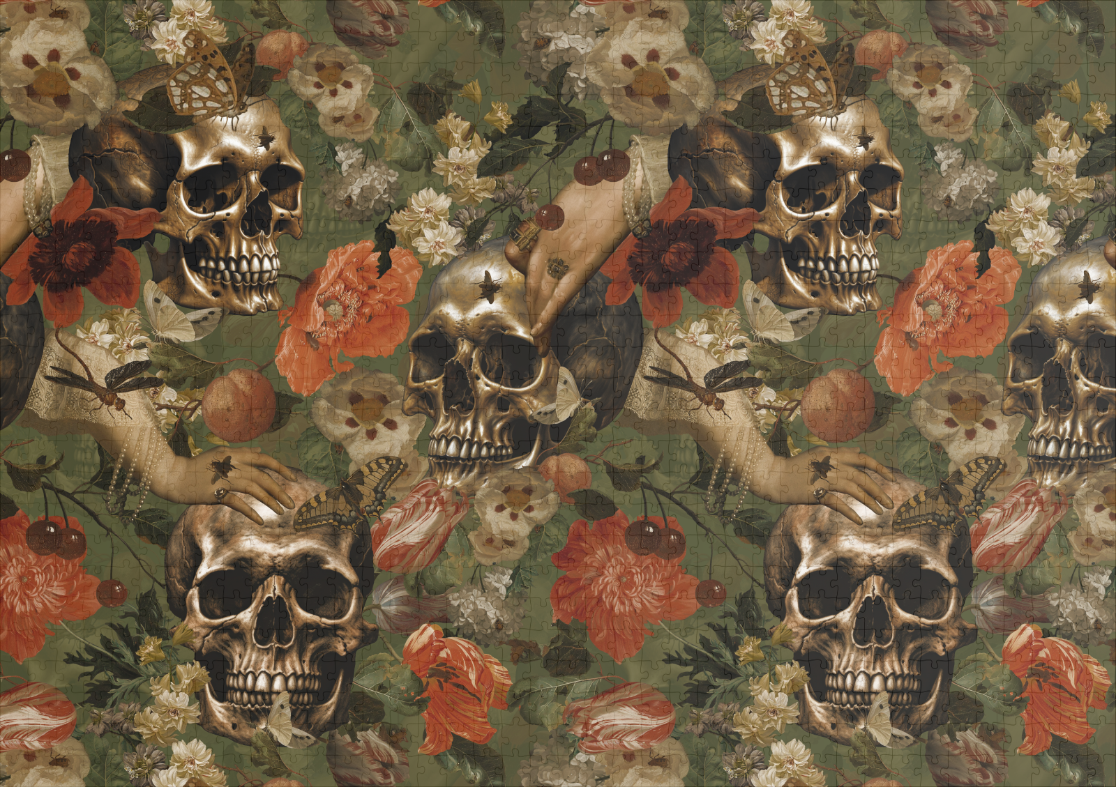 raxxa Premium-Puzzle: Gothic Vintage- Mystische Opulente Schädelwelten – Bild 2