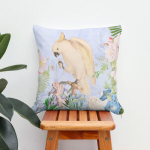 Kissen: Nostalgischer Kakadu Dschungel