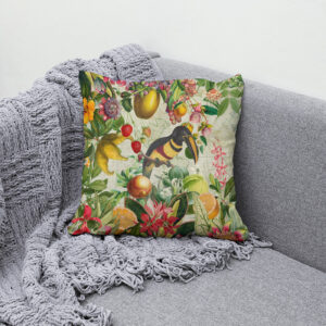 Kissen: Nostalgischer Tukan Dschungel