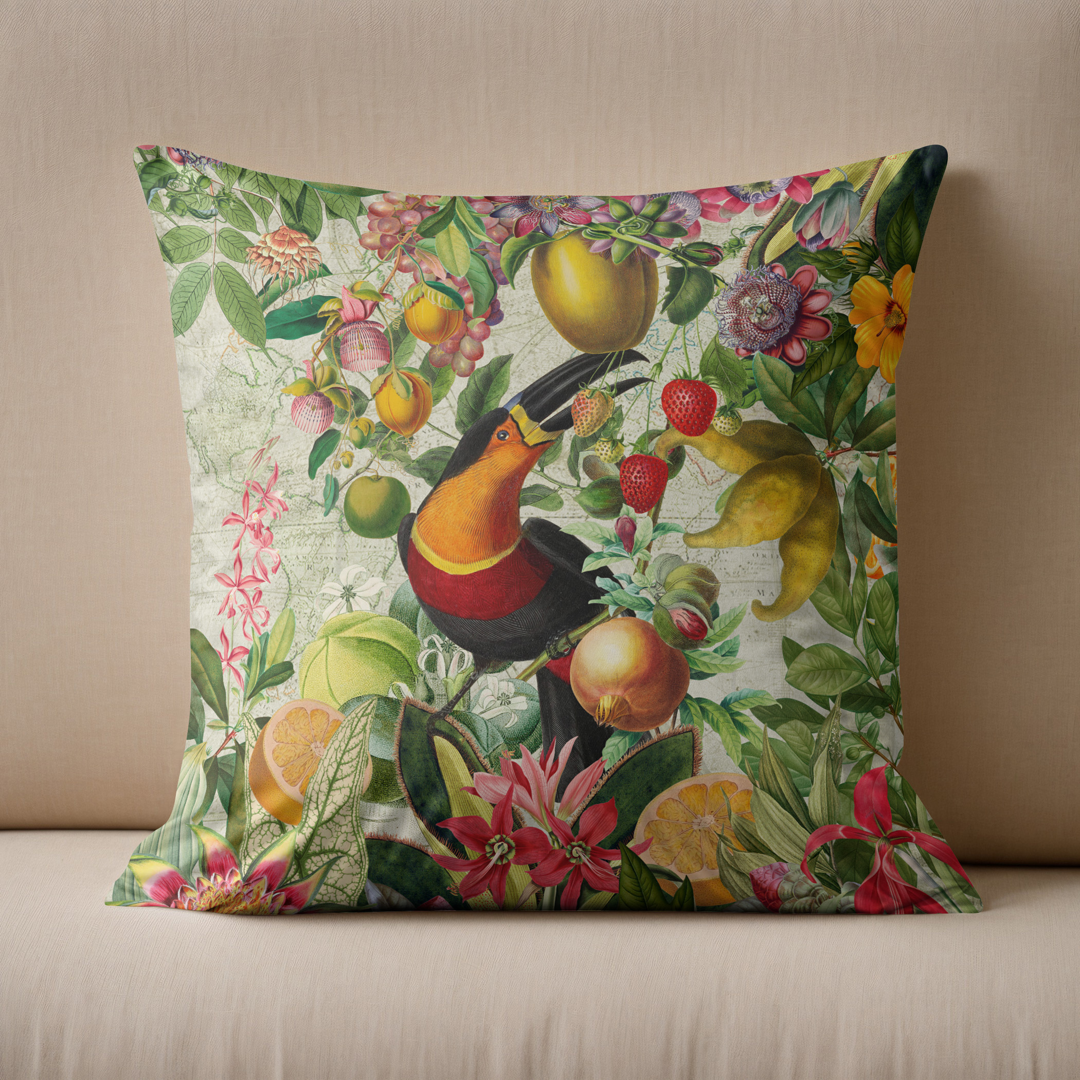 Kissen: Nostalgischer Tukan Dschungel 1 – Image 2