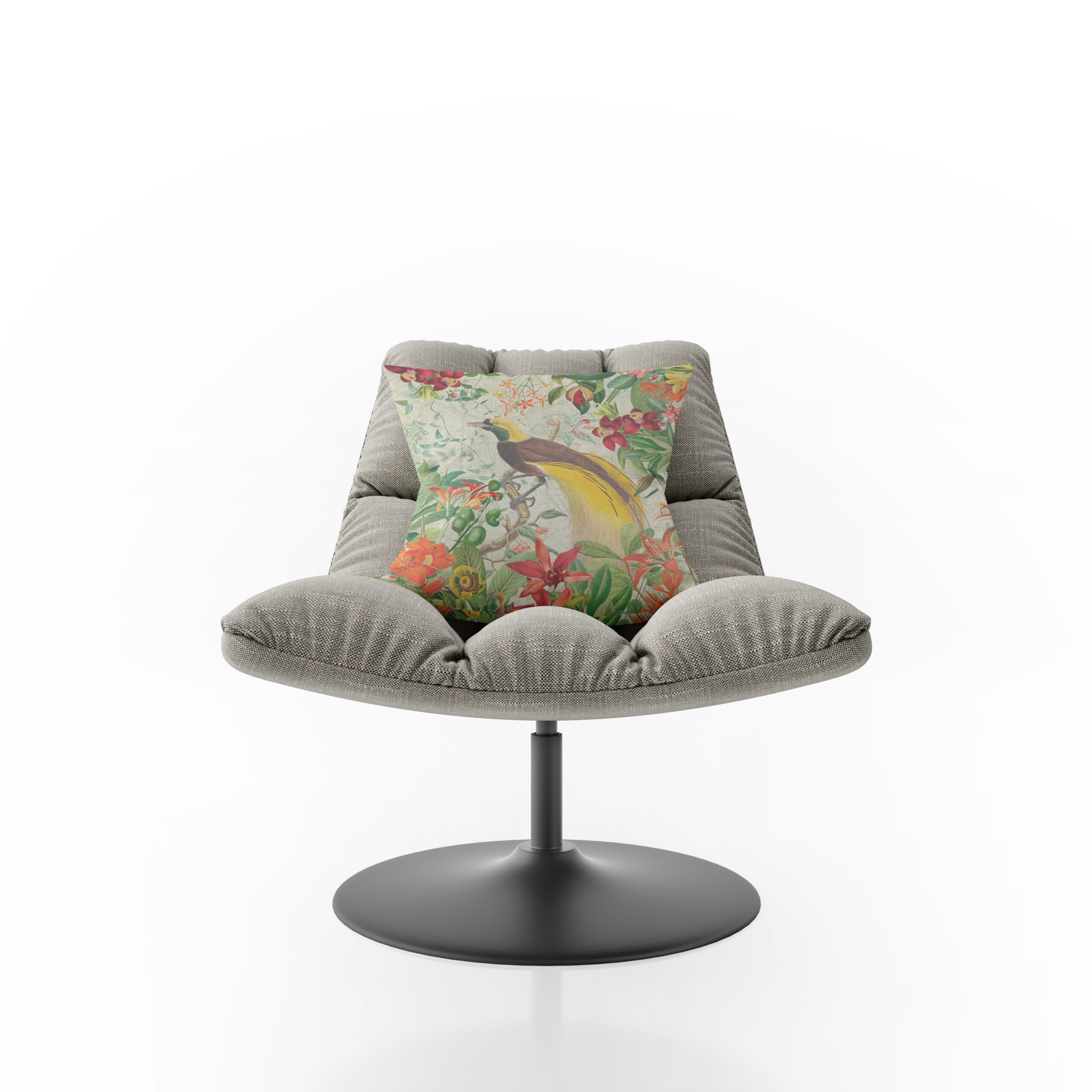 Kissen: Nostalgischer Dschungel Paradiesvogel - immagine 2