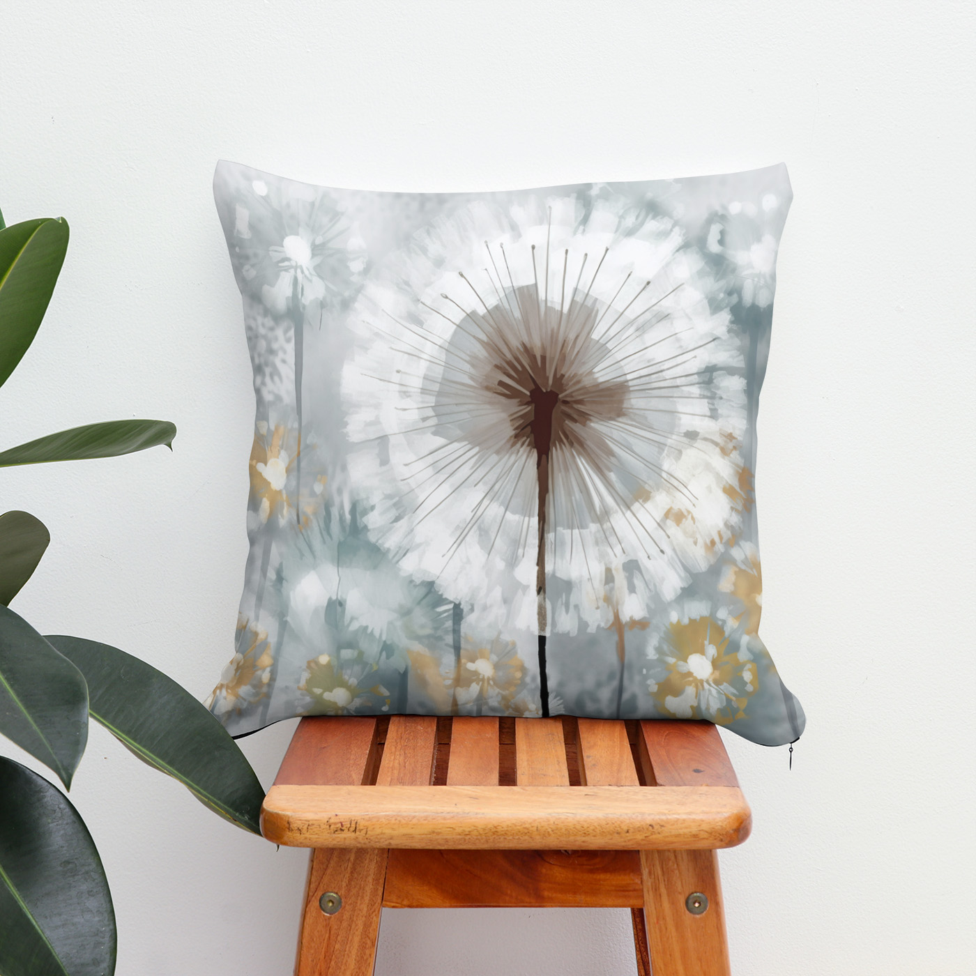 Kissen: Minimalistische Blumenpracht