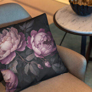 Kissen: Düstere Romantik- Luxuriöses Blumenarrangement