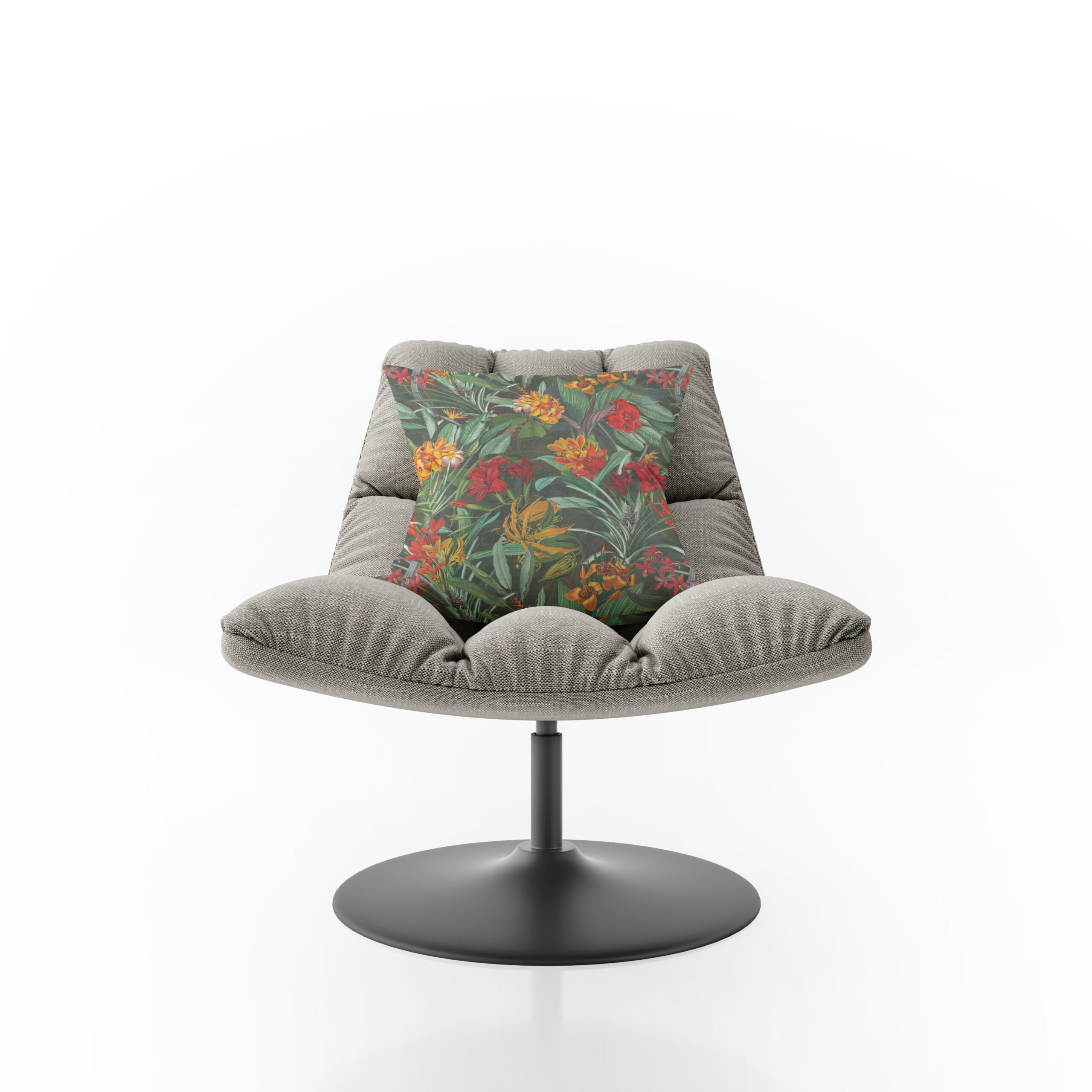 Kissen: Magische Mitternacht im Grünen- Vintage-Dschungel mit exotischer Note - Imagen 2