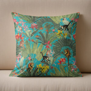 Kissen: Naturzauber vergangener Epochen- Tropisches Vintage-Design