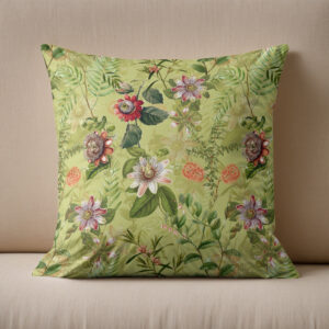 Kissen: Vintage Passionsblumen Dschungel
