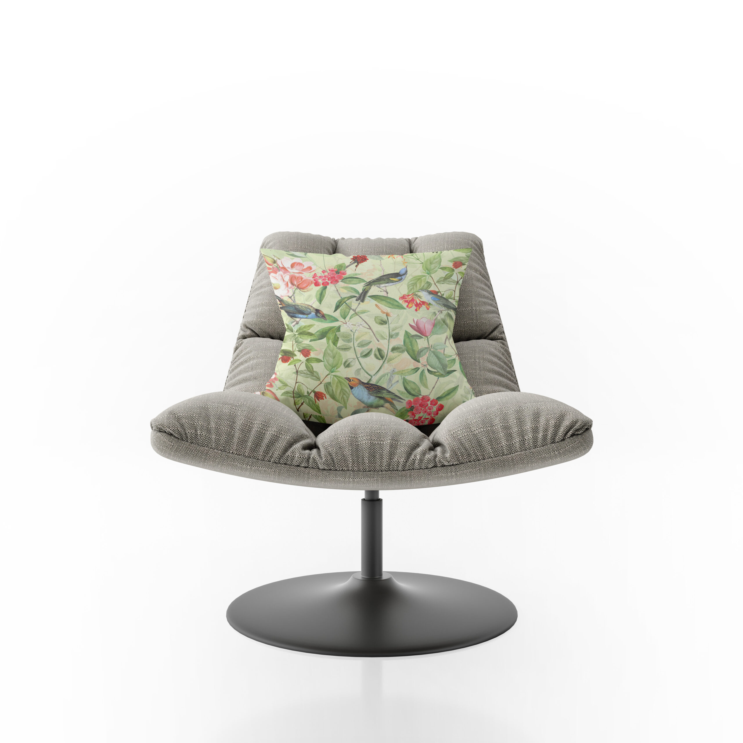 Kissen: Exotische Nostalgie- Vintage Vögel im Blüten Dschungel - Imagen 2