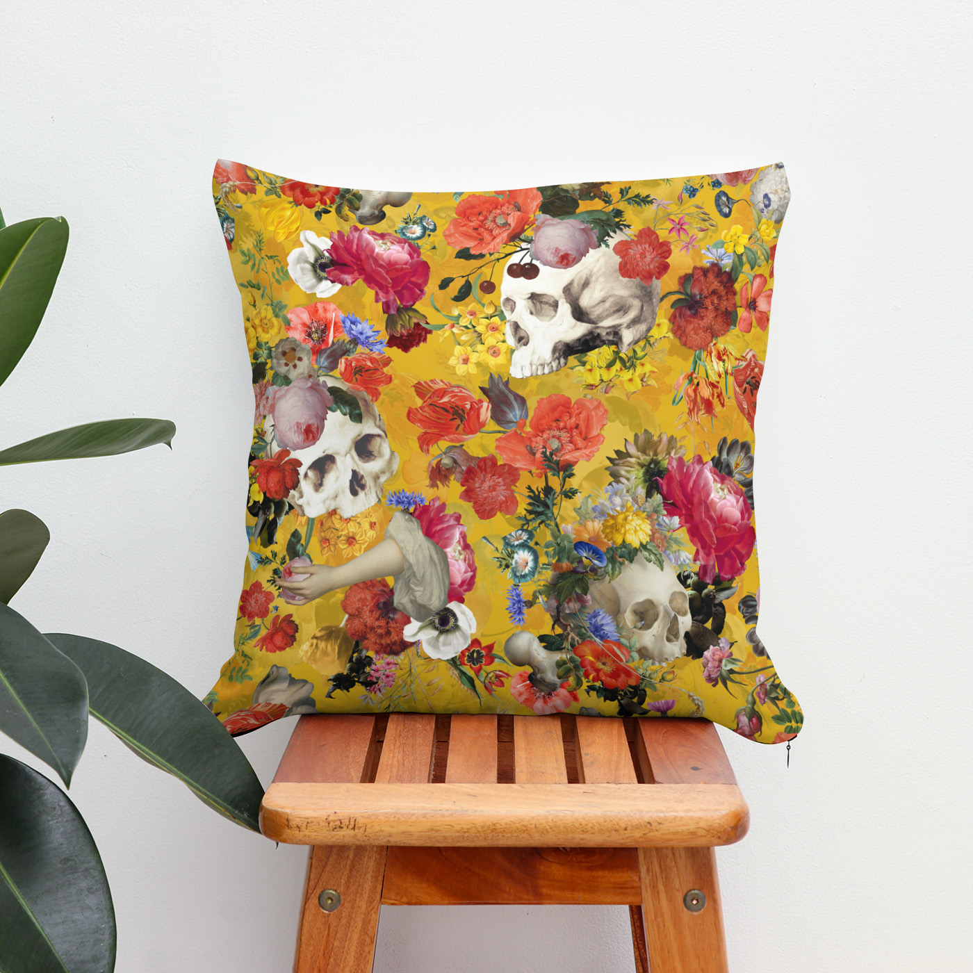 Kissen: Gothic Vintage- Mystische Sonnige Schädelwelten