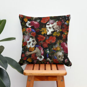 Kissen: Gothic Vintage- Mystische Mitternachts Schädelwelten