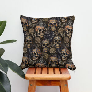 Kissen: Dunkle Romantik- Gothic Vintage Skulls