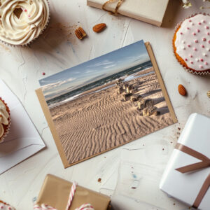 raxxa Postkarte: Strand mit Buhnen