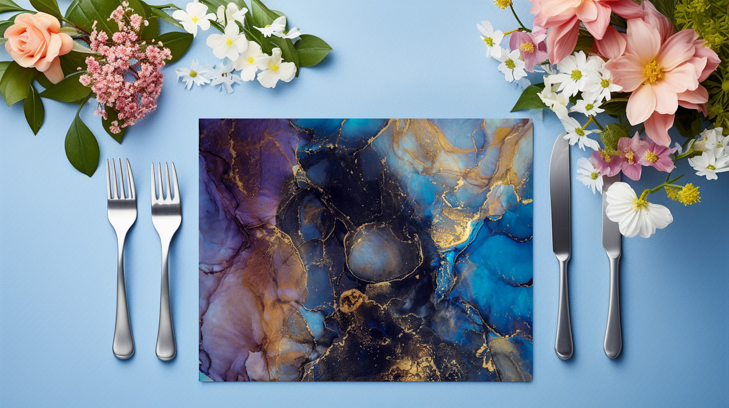 raxxa Premium-Tischset: Blauer Mamor - immagine 6