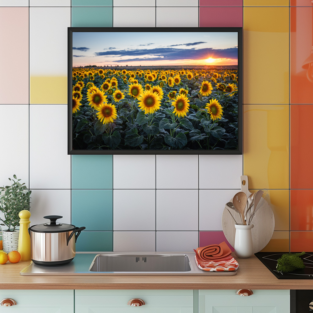 Poster: Sonnenblumenfeld