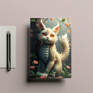 raxxa Postkarte: White Dragon Cat