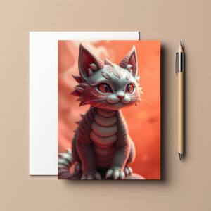 raxxa Postkarte: Orange Dragon Cat
