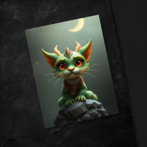 raxxa Postkarte: Night Dragon Cat