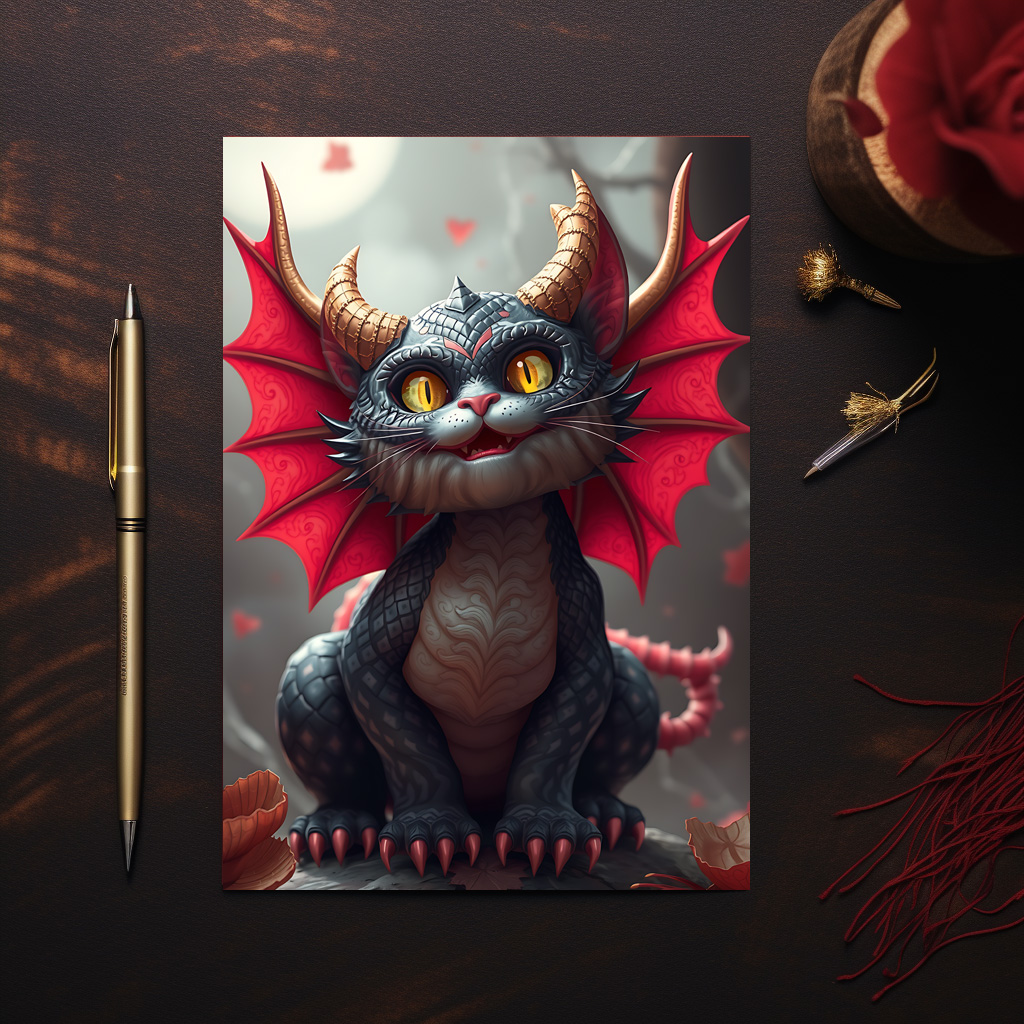 raxxa Postkarte: Ananta Boga the Dragon Cat