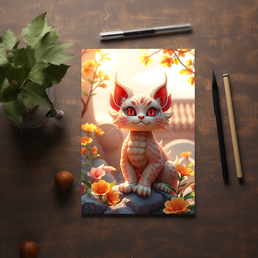raxxa Postkarte: Ladon the Dragon Cat