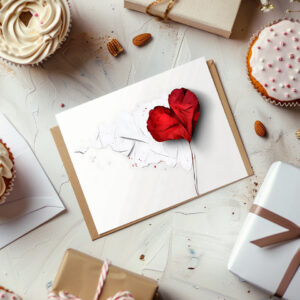 raxxa Postkarte: Origami Herz