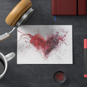raxxa Postkarte: Abstrakte Herzkunst