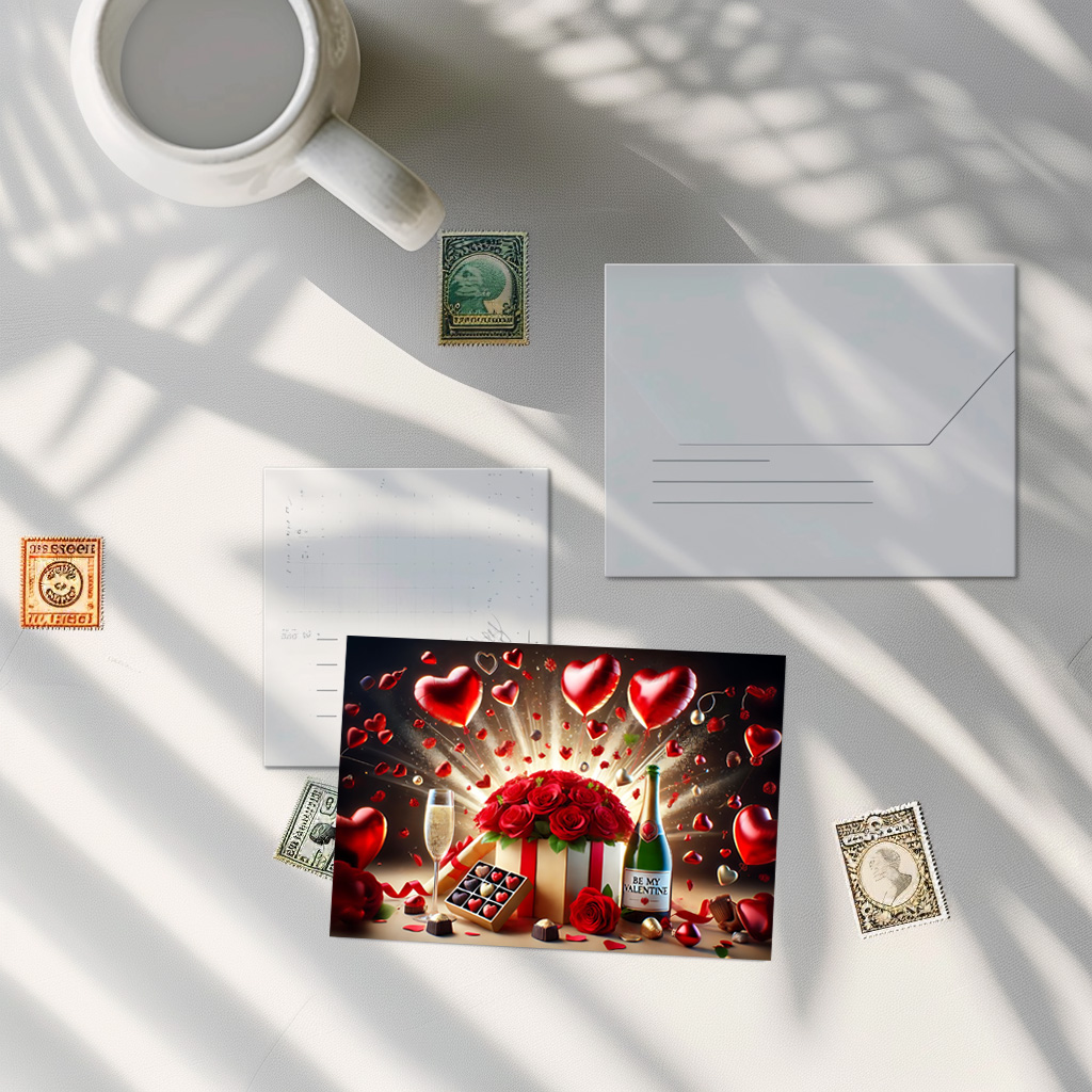 raxxa Postkarte: Romantisches Valentinstagsgeschenkset