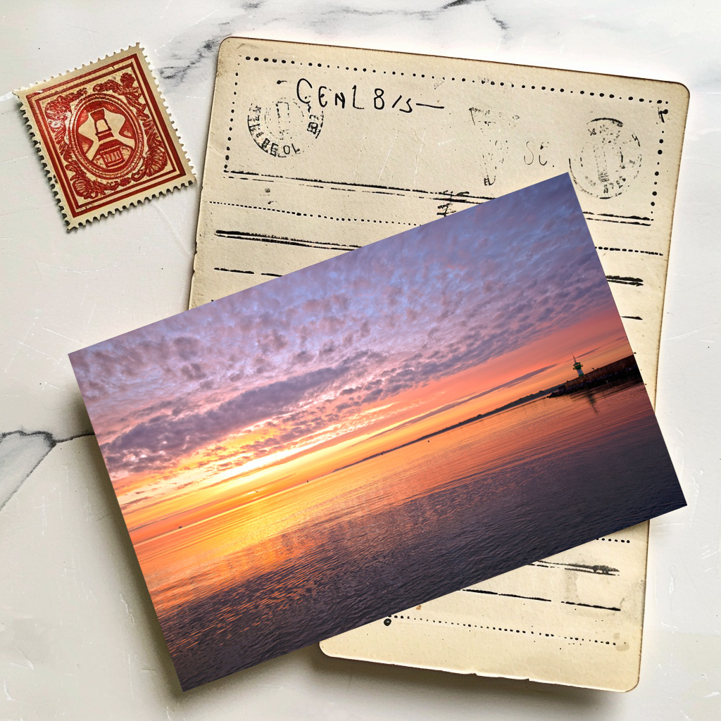 raxxa Postkarte: Morgenstimmng am Ostseestrand