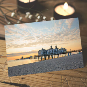 raxxa Postkarte: Morgenidylle Seebrücke Sellin