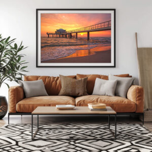 Poster: Morgenstimmung am Teehaus in Timmendorf