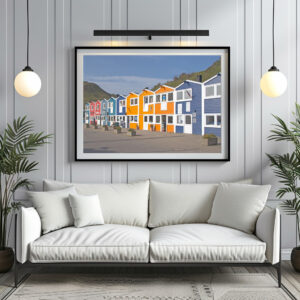 Poster: Bunte Häuser auf Helgoland