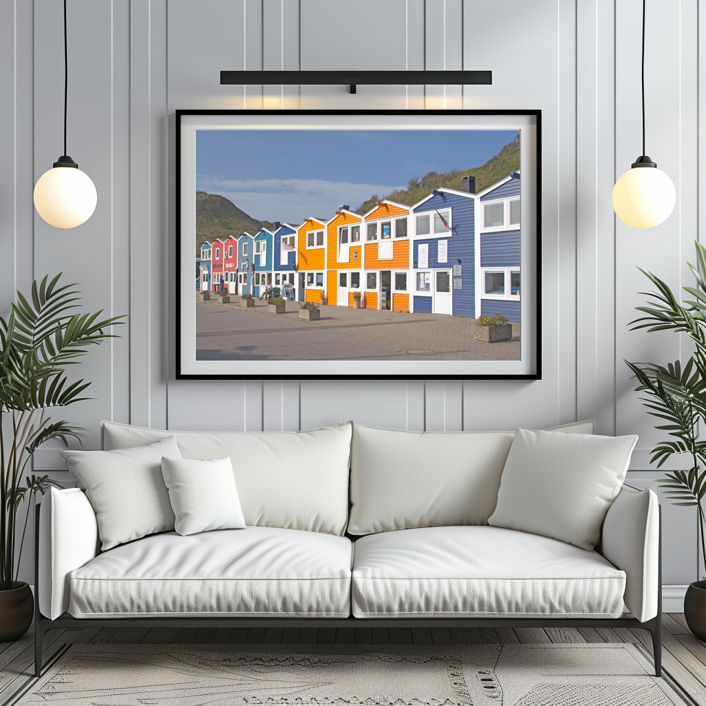 Poster: Bunte Häuser auf Helgoland