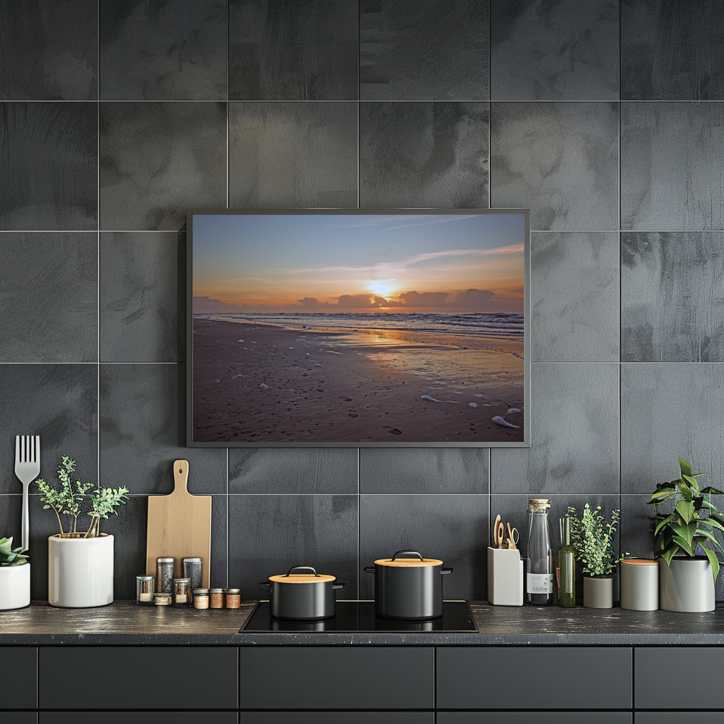 Poster: Sonnenuntergang am Nordseestrand in Dänemark - immagine 2