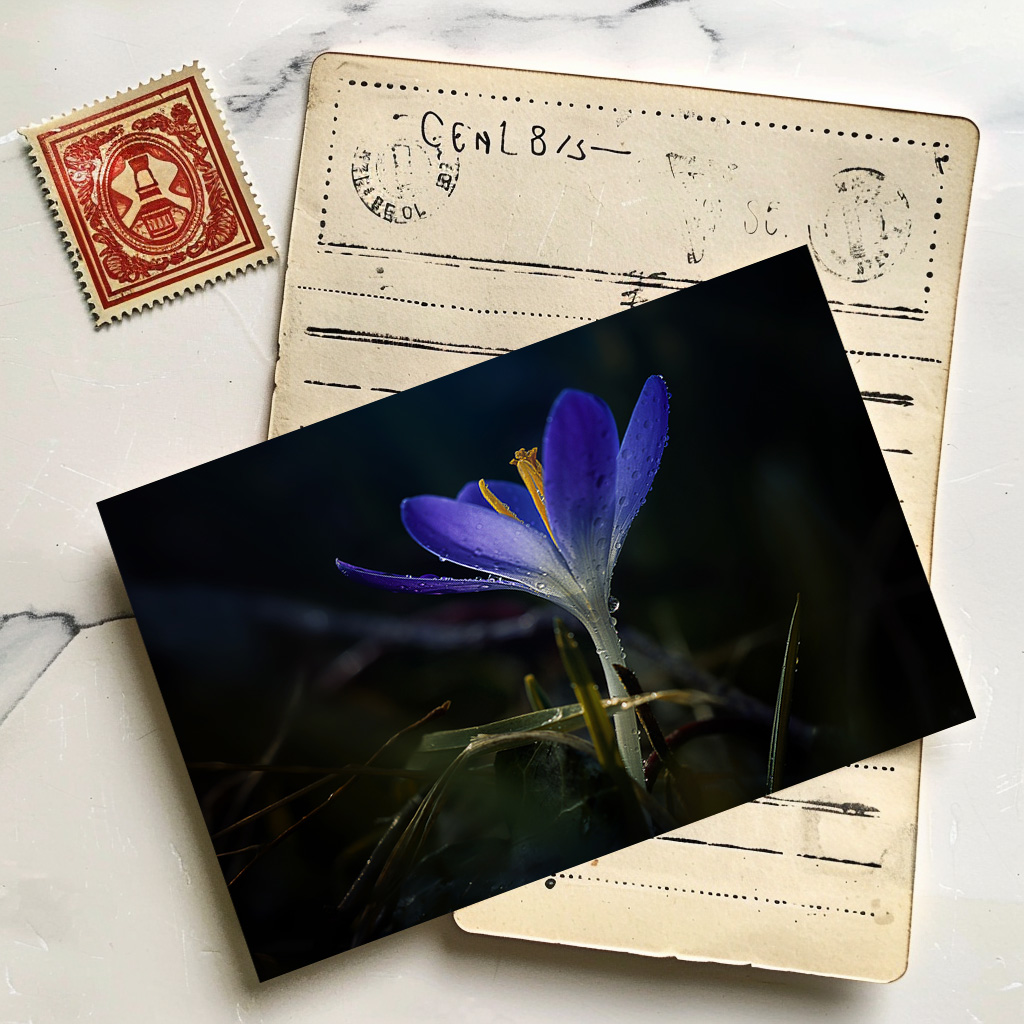 raxxa Postkarte: Blue Crocus