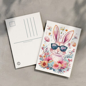 raxxa Postkarte: Cooler Hase mit Sonnenbrille