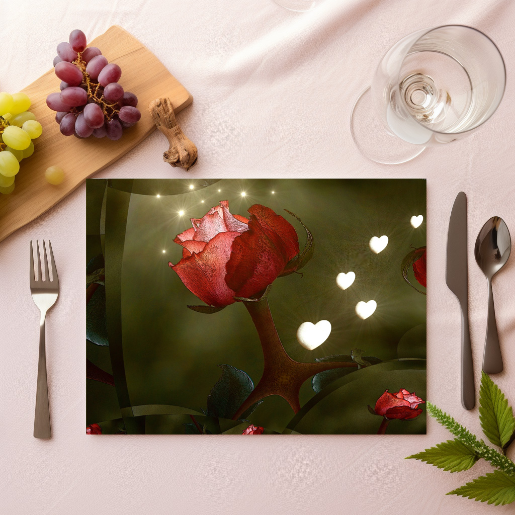 raxxa Premium-Tischset: Rosenherz