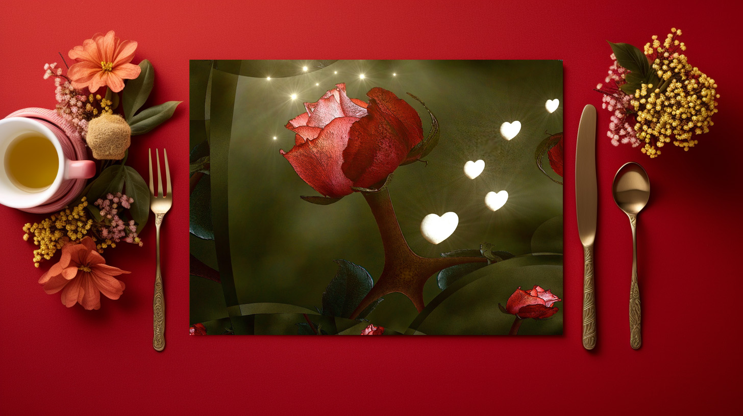 raxxa Premium-Tischset: Rosenherz – Image 2