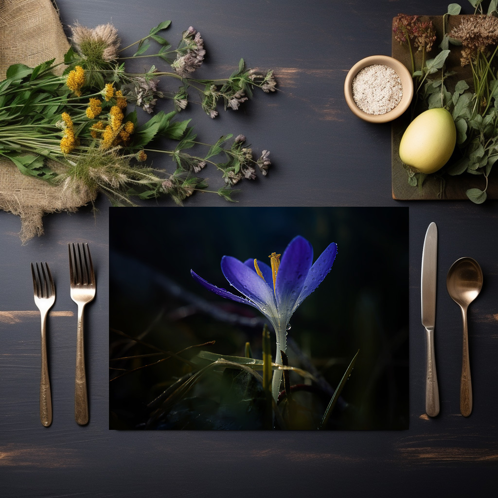 raxxa Premium-Tischset: Blue Crocus