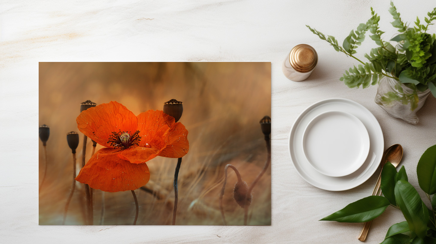 raxxa Premium-Tischset: Mohnblume – Bild 3