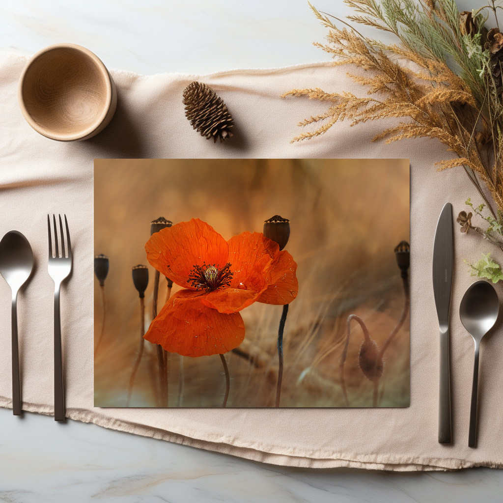 raxxa Premium-Tischset: Mohnblume