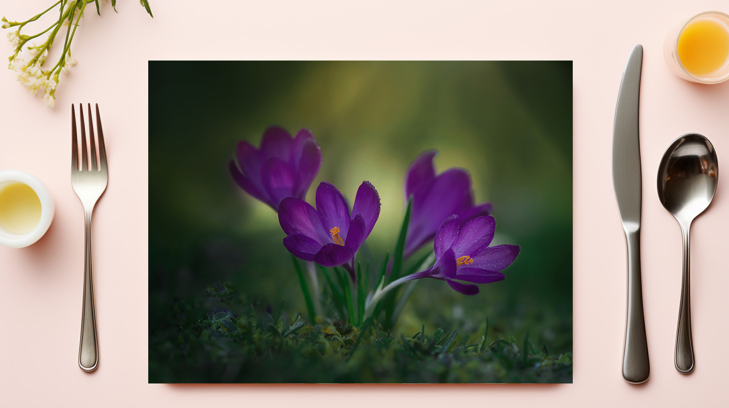 raxxa Premium-Tischset: Lila Krokusse - Image 2
