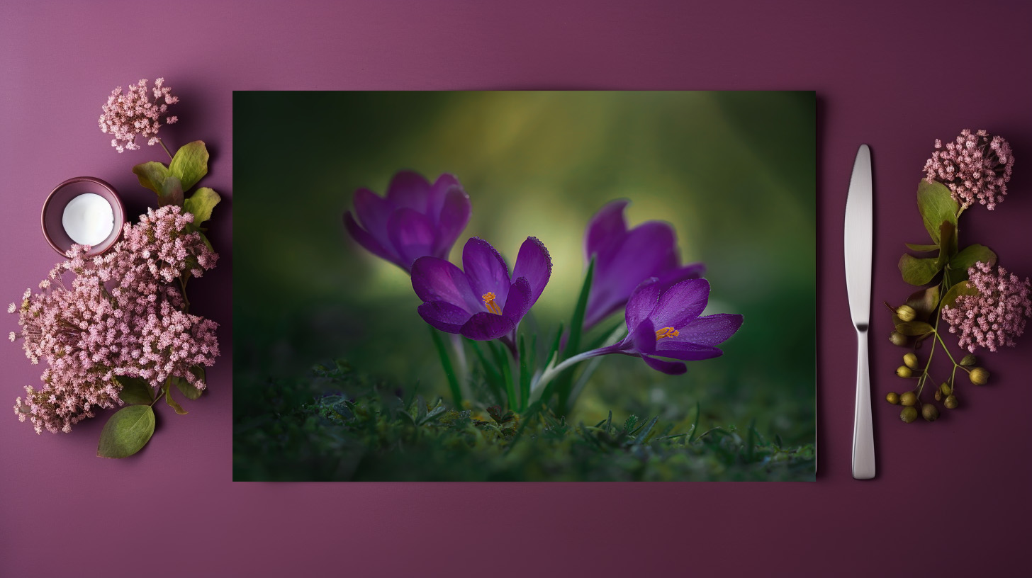 raxxa Premium-Tischset: Lila Krokusse - Image 3