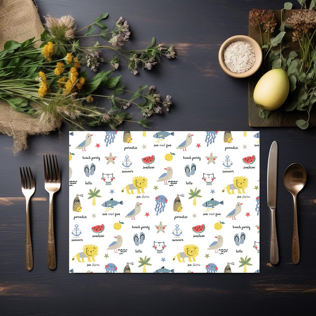 raxxa Premium-Tischset: Leo va de vacaciones al mar – Image 2