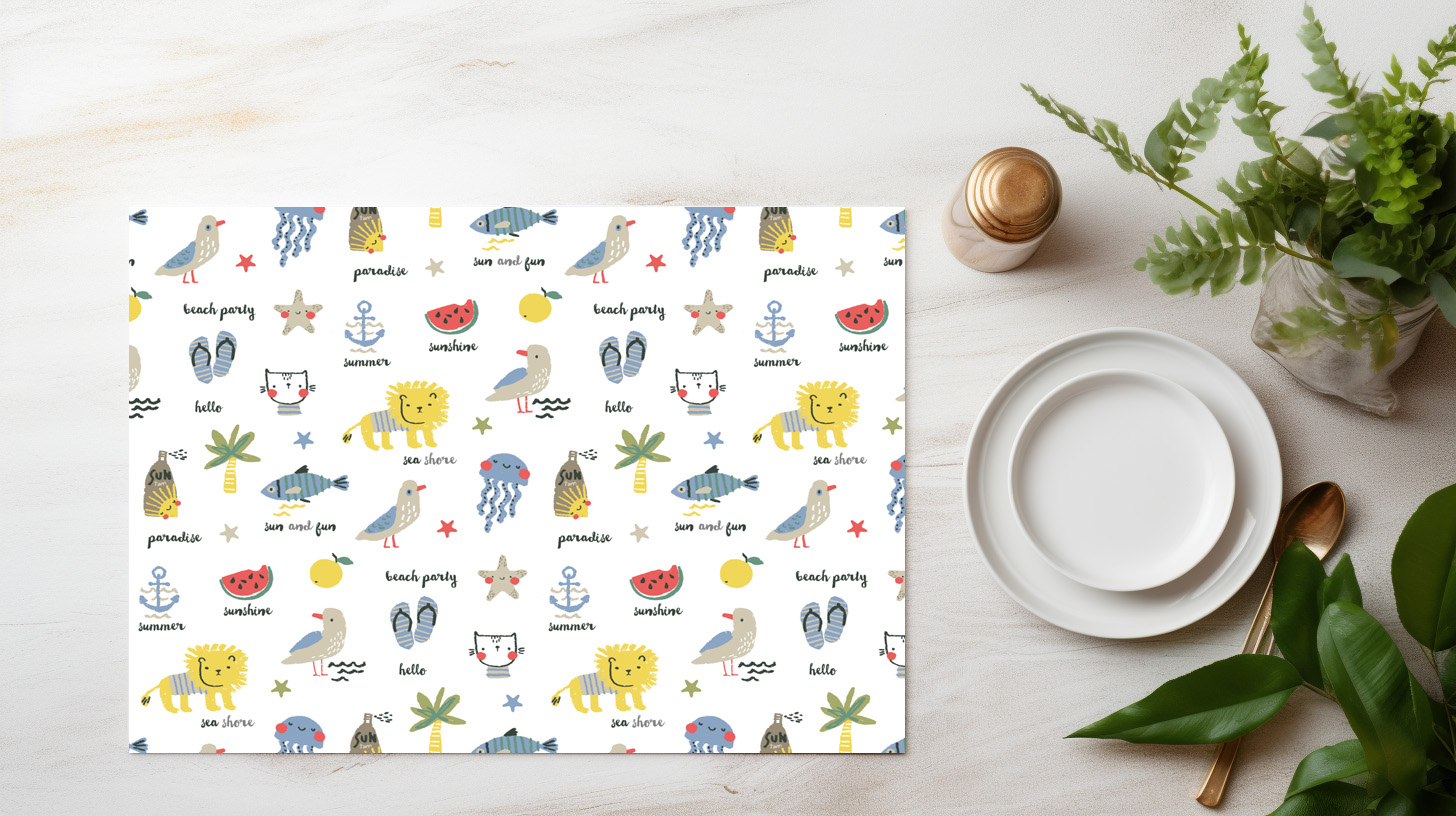 raxxa Premium-Tischset: Leo va de vacaciones al mar – Image 3