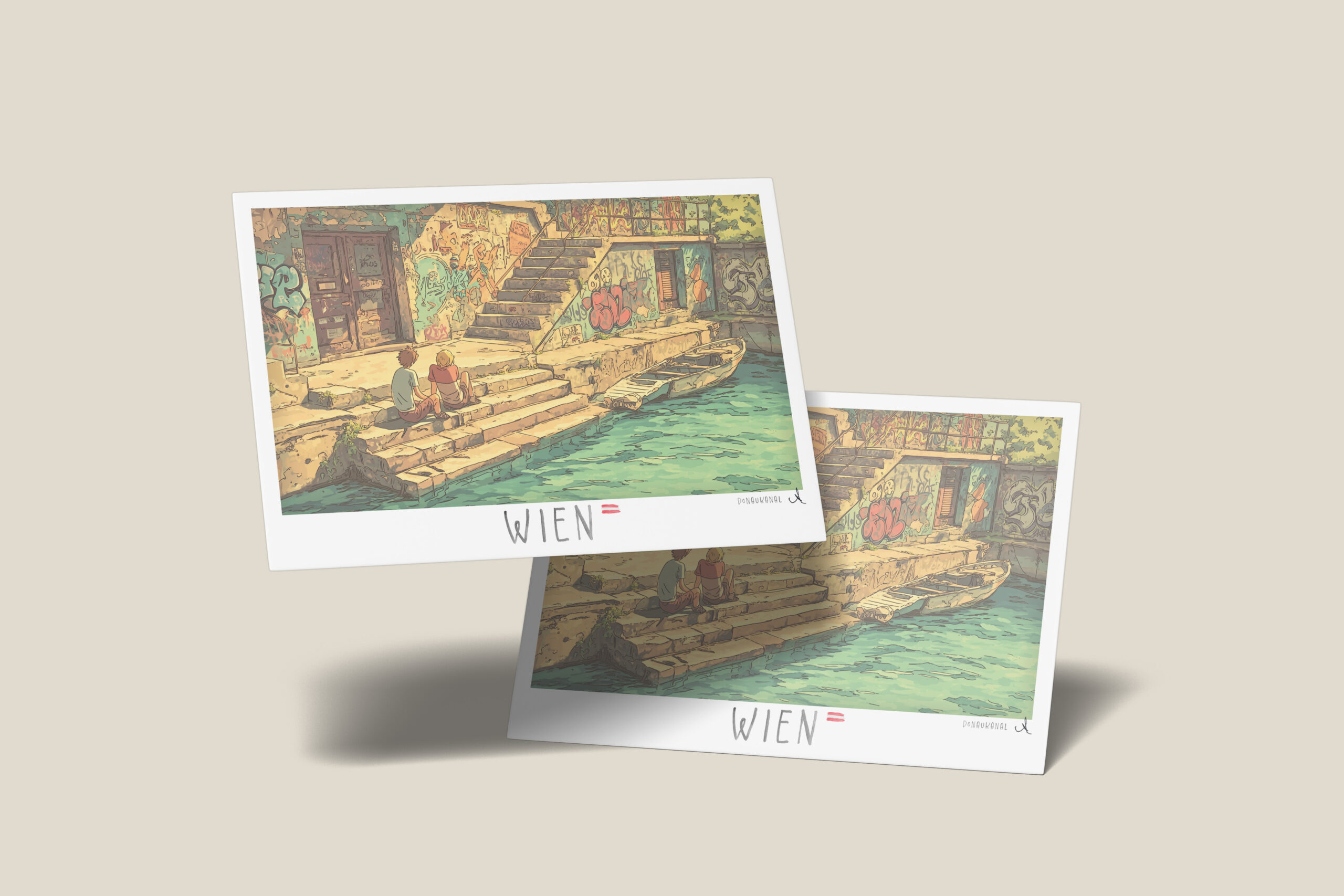 raxxa Postkarte: Donaukanal – Verblasste Gespräche - Image 3