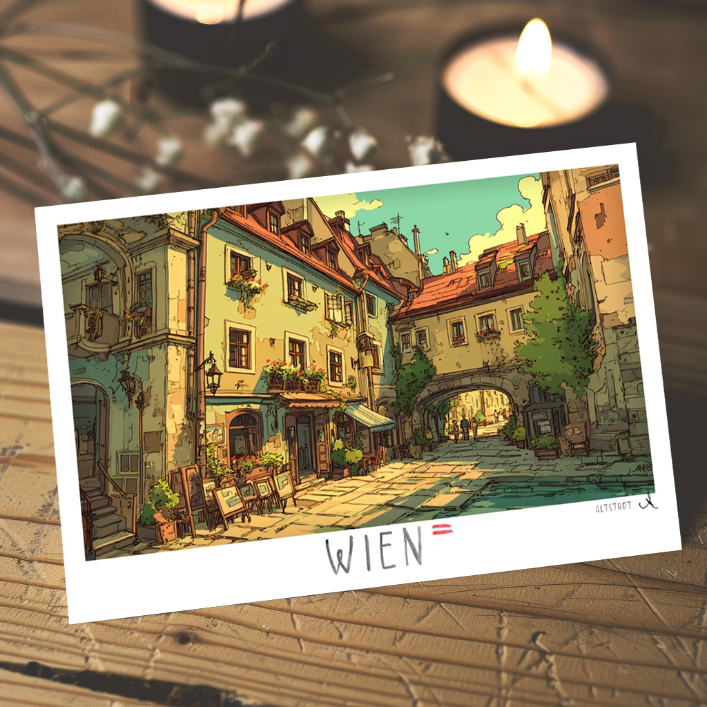 raxxa Postkarte: Altstadtgasse – Zwischen Gestern und Jetzt - Image 2