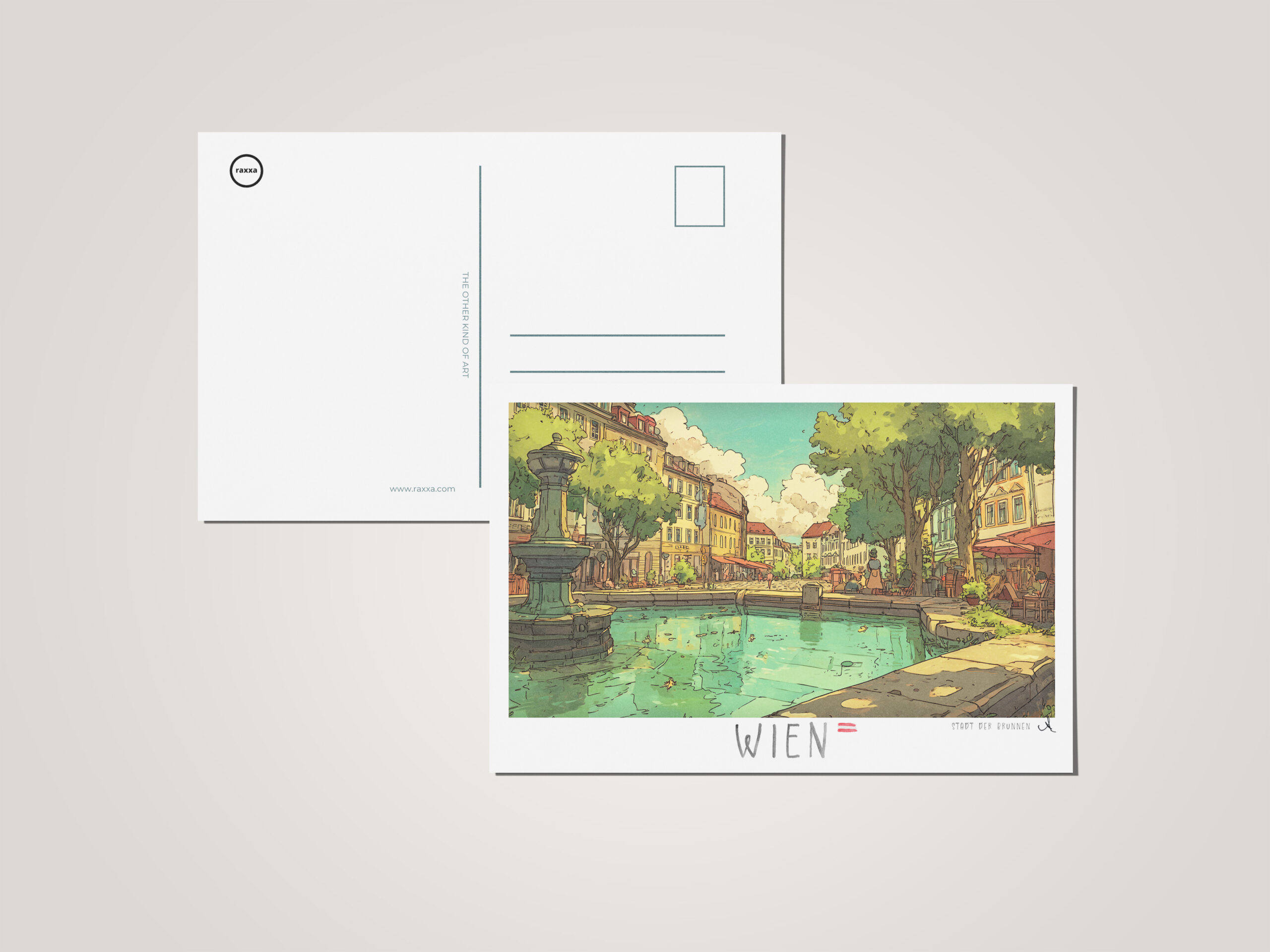 raxxa Postkarte: Sanfter Fluss des Alltags – Image 2