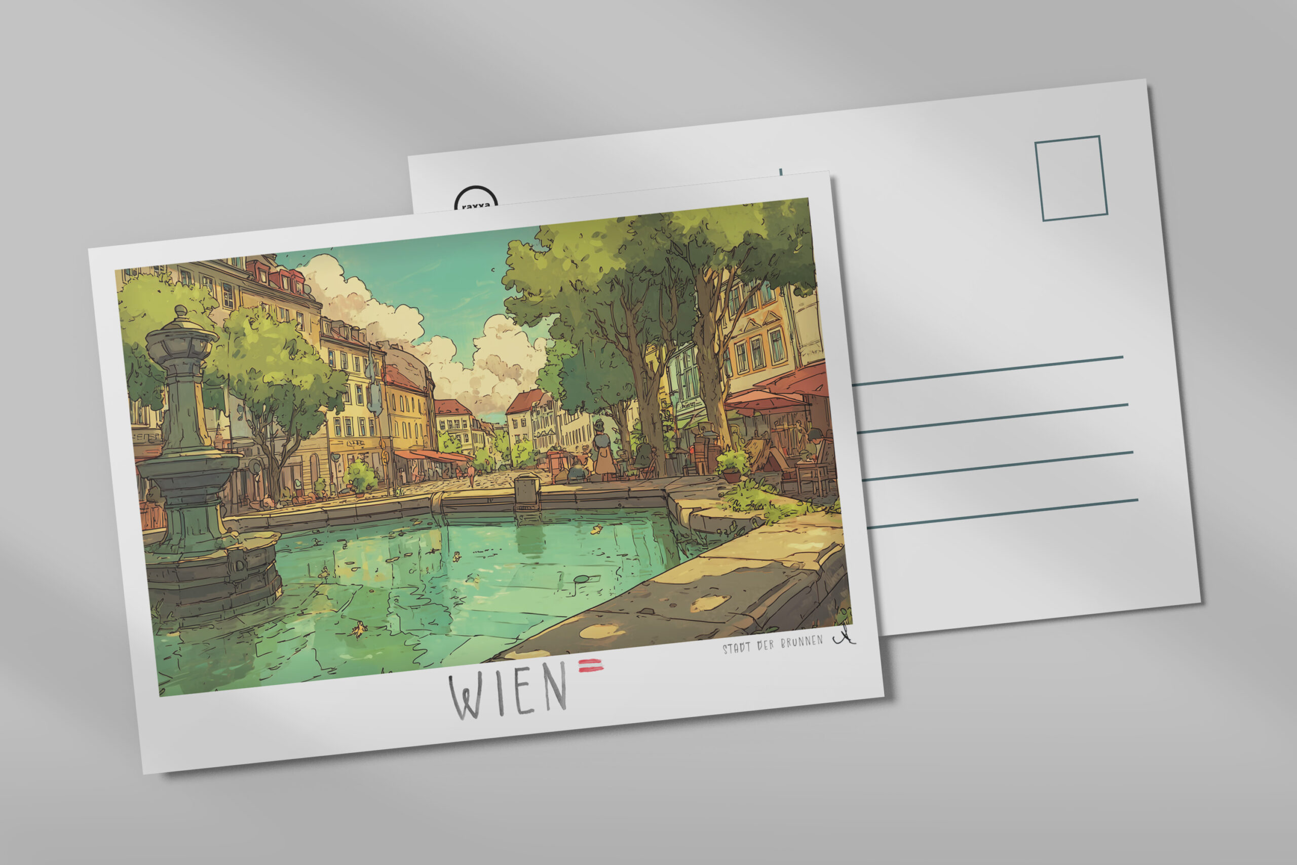 raxxa Postkarte: Sanfter Fluss des Alltags – Image 3