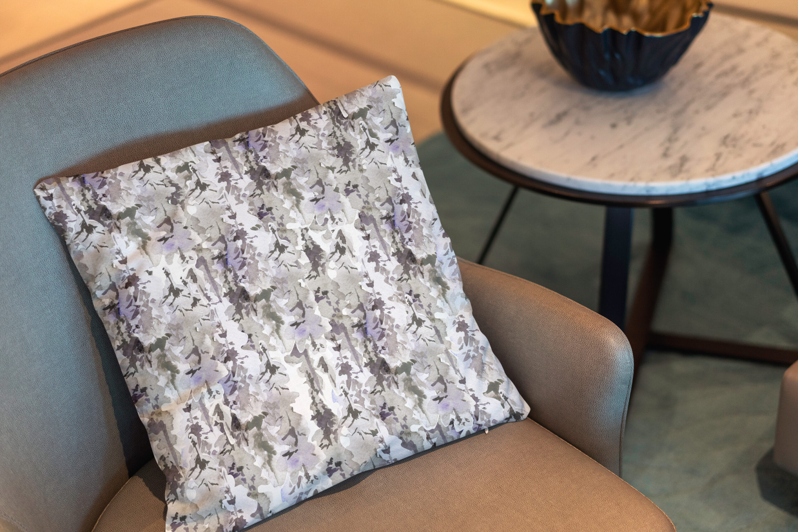 Kissen: Ink forest purple