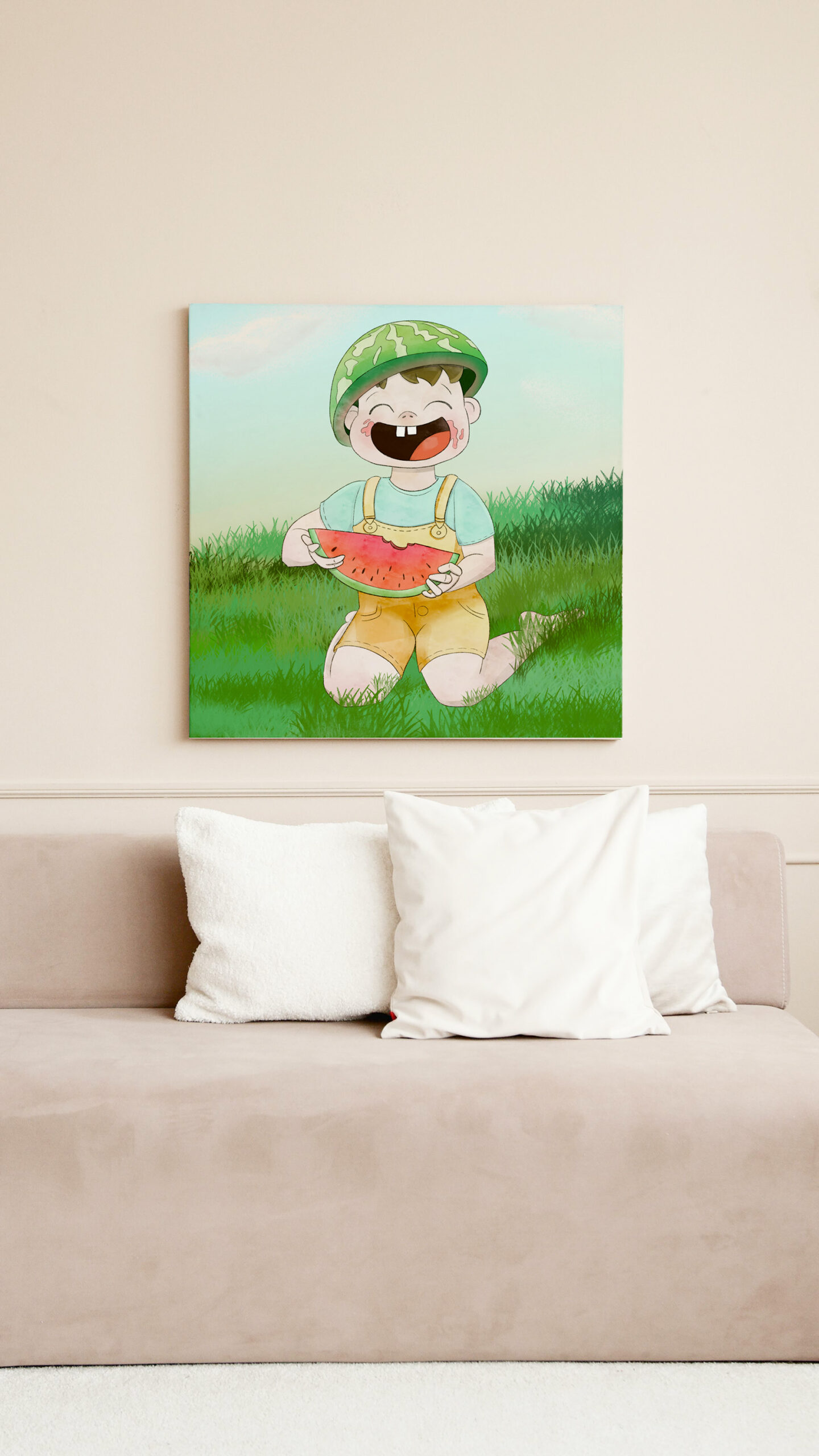 raxxa Canva: Glückliches Kind mit Wassermelone – Bild 2